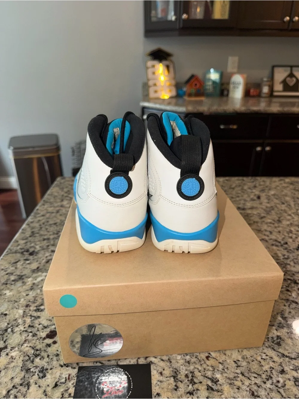 Size 9.5 Jordan 9 Retro Powder Blue SKU FQ8992-101 Used No Box No Insoles
